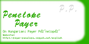 penelope payer business card